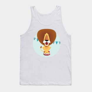 Illustration nursery with lion in the circus Tank Top